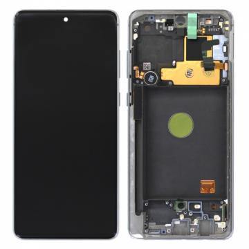 Original Écran Complet Vitre Tactile LCD Châssis Samsung Galaxy Note 10 Lite 2020 (N770F) Service Pack Argent